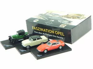 Opel SET Opel GT + Opel Kadett A + Opel Laubfrosch diecast modelcar Atlas 1:87 - Picture 1 of 7