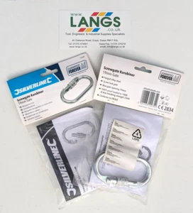 Mosquetón Silverline 253600 19 mm puerta atornillada - Paquete de 2 - Nuevo - Imagen 1 de 1