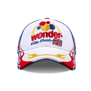 Men's Talladega Nights Wonder Retro White Hat Cap Adjustable Cap Relaxed Fit - Picture 1 of 10