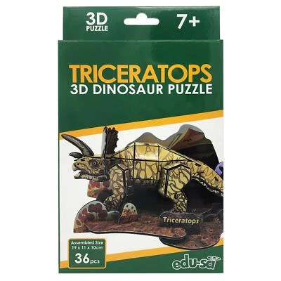 Edu Sci Kinder 36 Teile Puzzle 3D modelliert Dinosaurier-Triceratops
