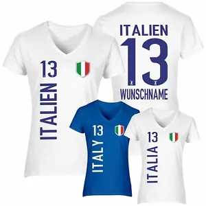 FanShirt ITALIEN Trikot Damen Druck Nummer Name Jersey WM EM ITALIA FanShirts4u