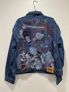 Palace Susanoo Denim Jacket Indigo Wash Size Large Brand New Fw25 - Picture 1 of 7