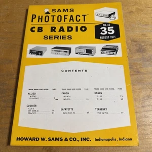 SAMS Photofact CB-Funkgerät Serie Handbuch CB 35 August 1971 - Bild 1 von 1