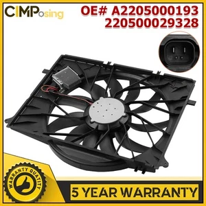 Radiator Cooling Fan Assembly For 2000-2006 Mercedes-Benz S430 S500 A2205000193 - Foto 1 di 12