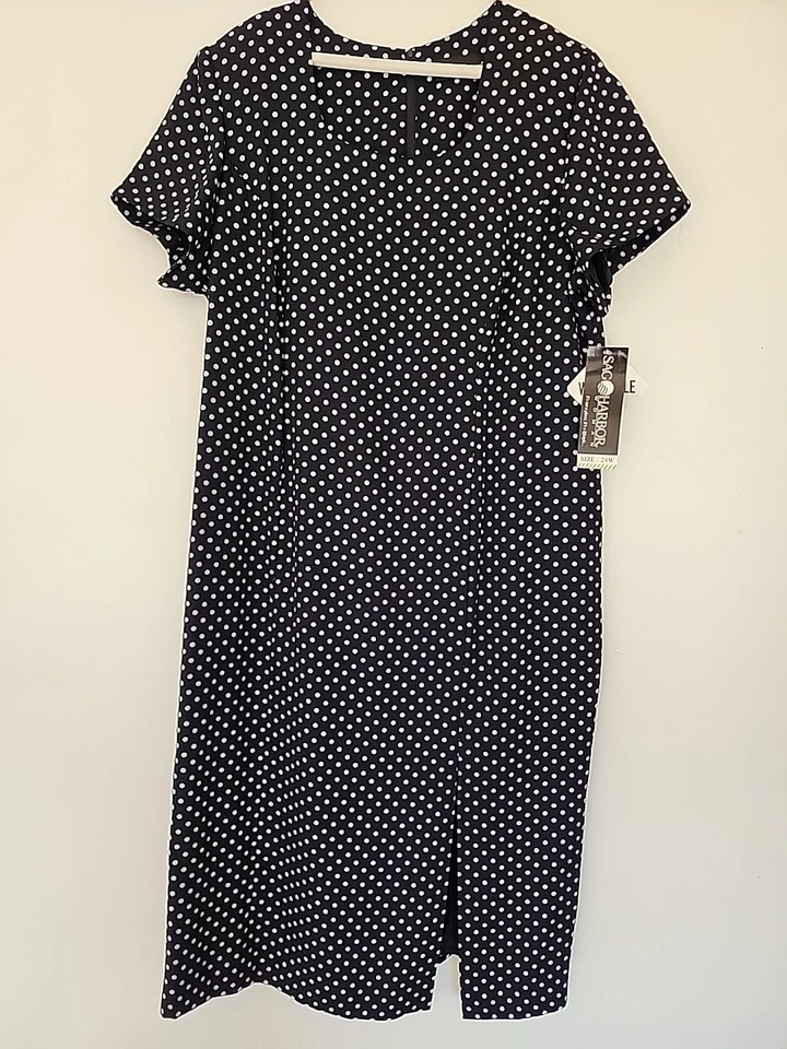 Nuevo con etiquetas Vestido Vaina Sag Harbor Mujer Talla 24W Azul Manga Corta Forrado Abertura Frontal Foto 1 de 4