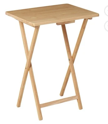 Solid Wood Folding TV Tray Table – Portable, Stylish, and Space-Saving. Foto 1 de 4