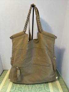 Foley + Corinna Women's Mid City Tote Tam Pebble Leather Large Foldover Handbag - Picture 1 of 19