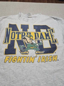 Vintage 90s Notre Dame ND Fighting Irish Single Stitch Galt Sand Tee USA L - Picture 1 of 8
