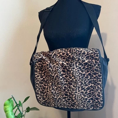 Винтажная меховая леопардовая сумка Y2K - Изображение 1 из 4