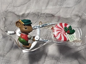 Enesco Merry Millimeters Cute Mouse W/ Micrometer Peppermint 1991 5th In Series - Picture 1 of 11
