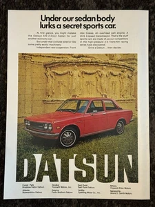 Auto/auto d'epoca Datsun 510 berlina 2 porte 1973 - pubblicità stampa d'epoca - Foto 1 di 1