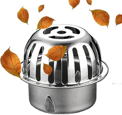 Rejilla de recogida de follaje rejilla de bajante acero inoxidable Ø 110 mm 75 mm canalones cesta de recogida de follaje - Imagen 1 de 4