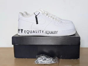 Nike Air Force 1 Low CMFT Equality White Black Shoes AQ2118-100 Mens Size 11.5 - Picture 1 of 9