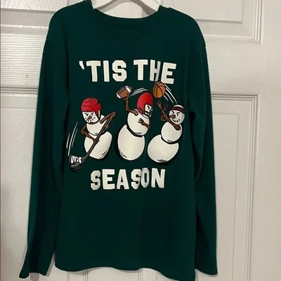 Camisa de Natal Children's Place tamanho 7/8 - Imagem 1 de 2