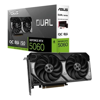 Asus Scheda Video Dual GeForce RTX 5060 8 GB GDDR7 - 7680x4320, 550W - Immagine 1 di 4