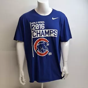 Nike - World Series 2016 Champs Chicago Cubs Size XXL Supporters Tee - VGC - Picture 1 of 5