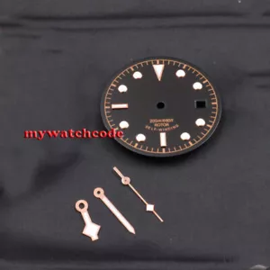 30.4mm black dial Watch Dial hands for eta 2824 2836 Movement (dial+hands) - Picture 1 of 1