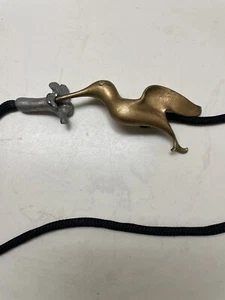 Vintage Gold 1983 signiert Christopher Ross Kolibri Gürtelschnalle mit Blume - Bild 1 von 7