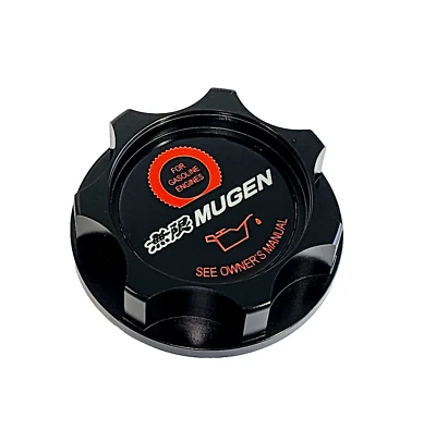 BLACK BILLET ENGINE OIL CAP FOR HONDA & ACURA MUGEN RD CIVIC EK9 RSX ACCORD CRV - Image 1 of 4