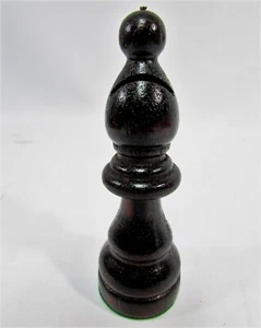 Bishop Chess Set Replacement Piece Dark Brown Wood 5 1/2"X2" - Picture 1 of 2
