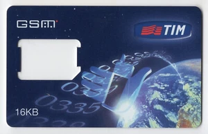 Tessera Scheda Carta GSM azzurra senza SIM da 16 kb della società TIM - USATA - Foto 1 di 2