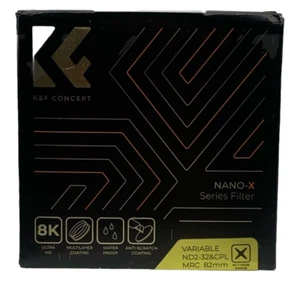 K&F Concept Nano X Series 82mm Variable ND2-32 & CPL Mrc Filter Waterproof - Picture 1 of 6