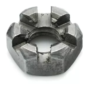 Plain Steel Slotted Hex Nut Carbon Steel Castle Nuts - Select Size & Qty - Picture 1 of 3