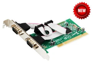 IOCREST 2x Serielle RS-232 COM Ports PCI Controller Karte Volle Höhe - Bild 1 von 6