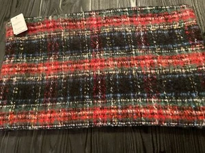 Pottery Barn Stewart Plaid Black Lumbar Pillow Cover 16x26 Christmas - Picture 1 of 4