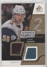 2008 SP Game Used Edition Authentic Fabrics Dual Gold /50 Steve Bernier #AF-BR