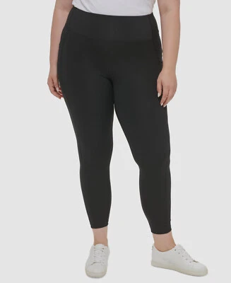 Pantalones legging para mujer Calvin Klein negros lisos con bolsillo lateral talla grande 3X Foto 1 de 3