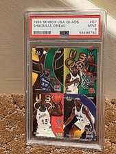 1996 Skybox USA Quads Shaquille O'Neal Shaq PSA 9 Card 