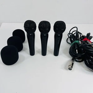 3 X Electro-Voice MC100 Dynamic Vocal Microphones - Tested - with Cables - Picture 1 of 9
