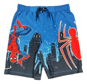 Spiderman Swim Trunks Boys Large 10-12 Marvel Comics Swimming Shorts Swimwear - Picture 1 of 5