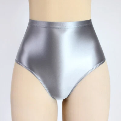 Mujeres Brillantes Satén Bragas Calzoncillos Bragas Gimnasio Yoga Pantalones Cortos Ropa Interior Bañador Foto 1 de 4