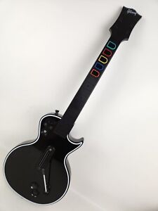 Xbox 360 Gitarre Hero Les Paul Gibson schwarz rot oktane kabellos getestet funktionsfähig