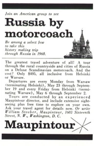 1959 Maupintour: Russia by Motorcoach Vintage Print Ad - Picture 1 of 1