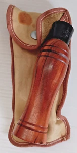 Herters Duck or Goose Call w/leather Case Wood Game Calls Working - Picture 1 of 10
