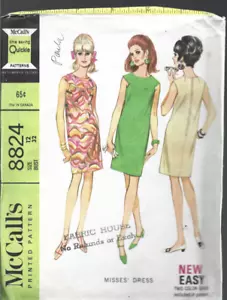 Vintage McCall's Muster #8824 - Misses Kleid in Größe 12, Brustumfang 32 - Bild 1 von 1