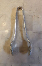 Rare Clamshell Schofield Baltimore Rose Sterling Silver Sugar Tongs