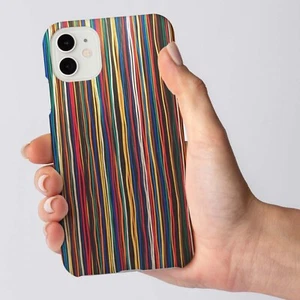 Multicoloured abstract Stripes for iPhone 11 12 13 14 15 16 Plus Pro Max Case - Picture 1 of 1