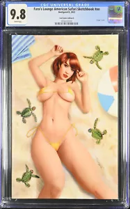 April O’Neil TMNT Faro’s Lounge Sketchbook Virgin Bikini CGC 9.8 - Sidney Agusto - Bild 1 von 6