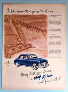 1949 Kaiser Automobile Vtg 1948 Magazine Print Ad, Achievement yours to share - Picture 1 of 3