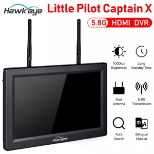 Hawkeye Little Pilot Captain X DVR FPV Monitor 5.8G 96CH 10.2 Zoll Dual Receiver - Bild 1 von 25