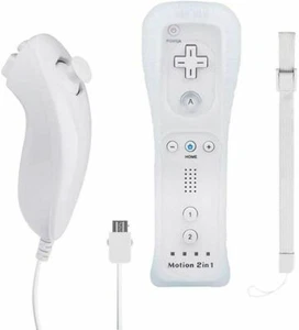 Remote Controller and Nunchuck Built in Motion Plus+Case For Nintendo Wii/ Wii U - Picture 1 of 1