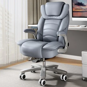 Big and Tall Office Chair Ergonomic High Back Leather Executive Desk Chair 400lb - Picture 1 of 45