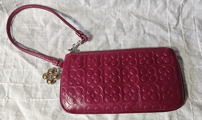 Muñequera Cartera Brighton Borgoña Cuero Tooled - Suave Acolchada Interior Usada en Excelente Condición Foto 1 de 4