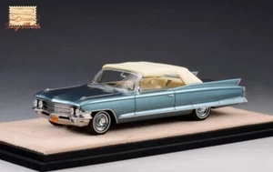 GLM Models Cadillac Series 62 Convertible Closed Top Neptune Blue Metallic 1962 - Picture 1 of 1