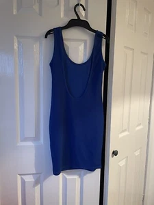 PrettyLittleThing colbalt blue mini bodycon backless dress, size 4 - Picture 1 of 6