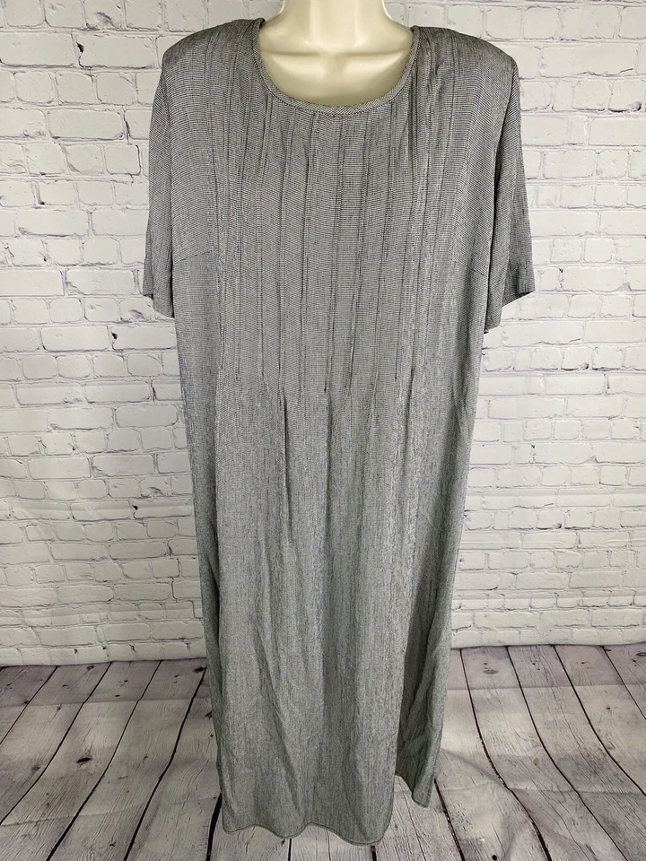 Vestido Acolchado De Colección Jessica Howard Negro Blanco Cuadros Manga Corta Hombro 18 Foto 1 de 4